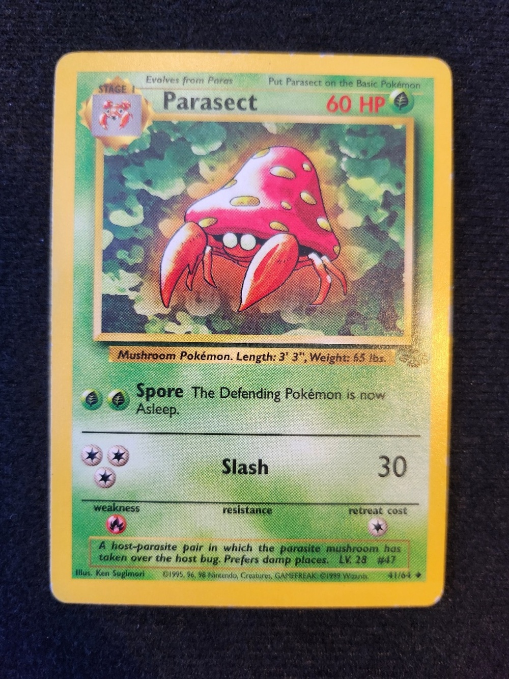 Parasect (41/64) - Original Pokémon Trading Card Game - Jungle (1999)